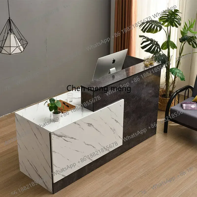 

E136 Luxury Beauty Center Reception Desk Infodesk Coffee Shop Counter Reception Desk Clinical Service Mesa De Centro Corner Furn