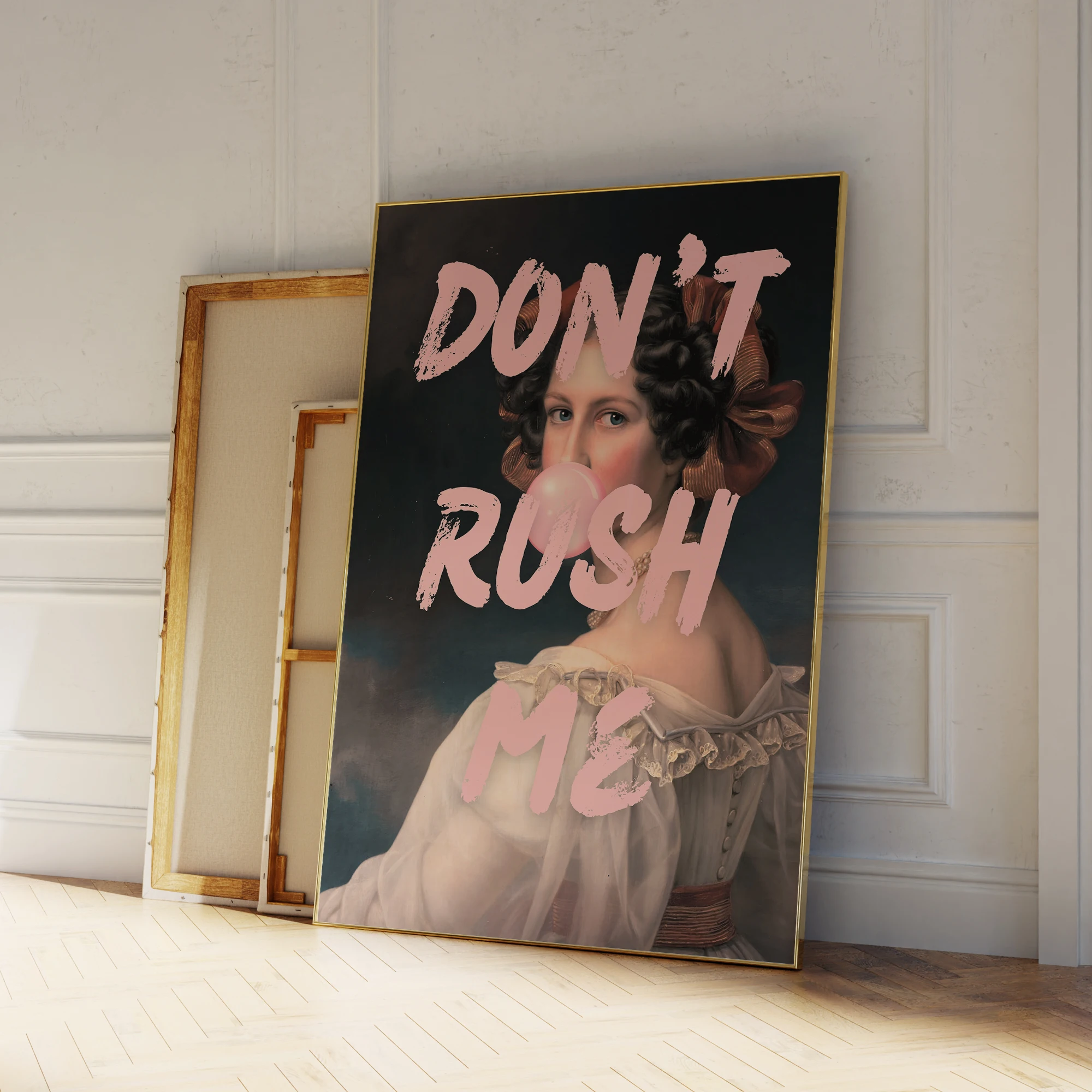 

Современный винтажный художественный принт на холсте «Don't Rosh Me Creativo» для декора гостиной и дома