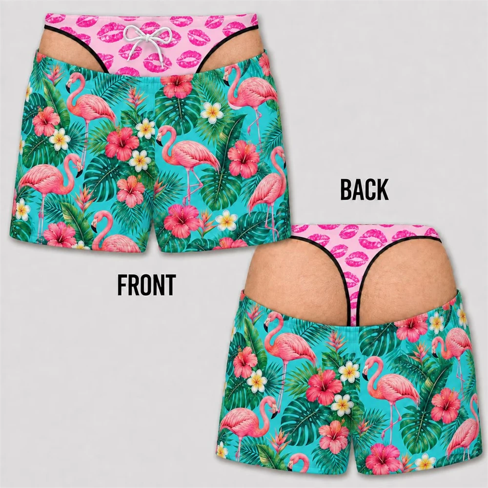 3D Printing Viral - Leuke 3D-print luipaardprint Hawaii bloemen zwembroek