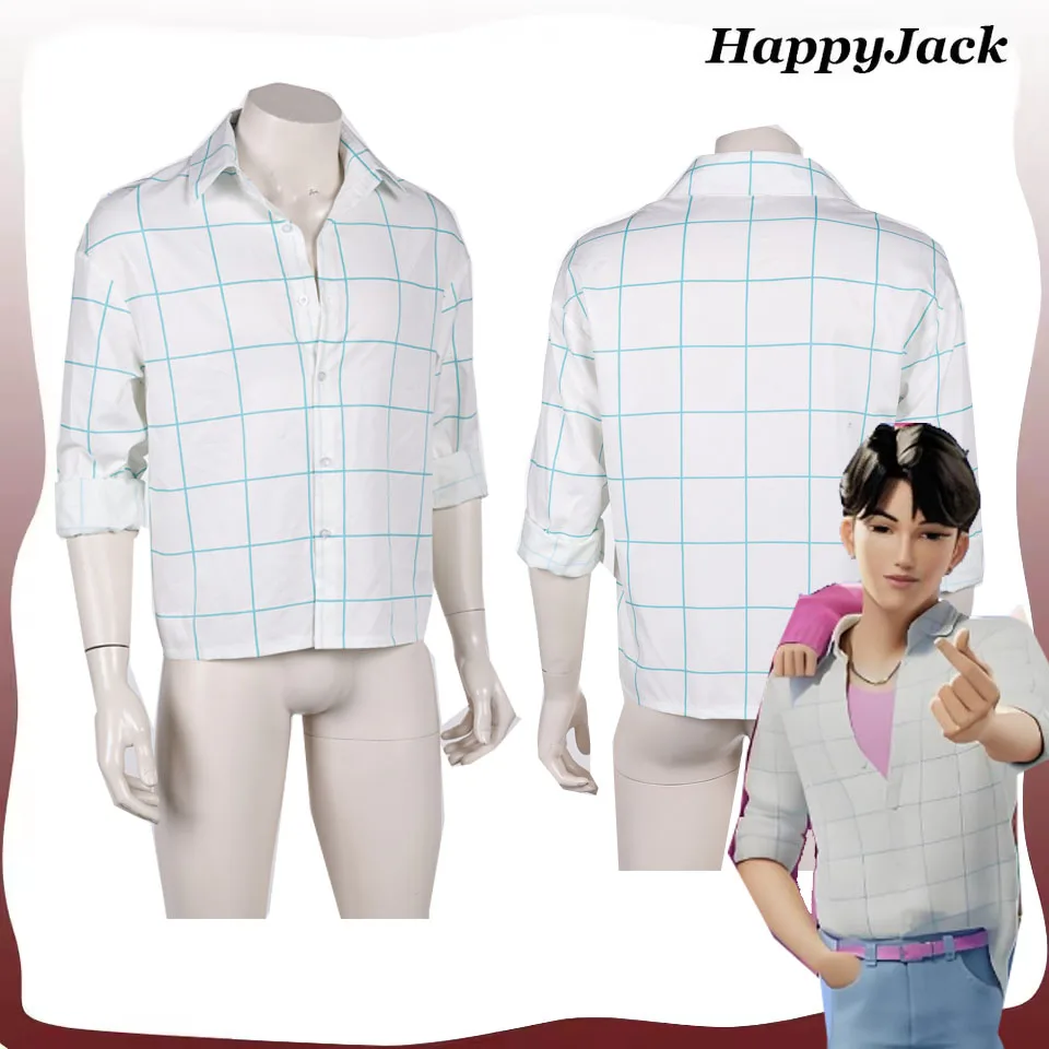 

Saja косплей для мальчиков Jinu клетчатая рубашка демон мультфильм охотники KPop костюм для ролевых игр для взрослых мужчин мужская футболка топ для Хэллоуина, карнавала