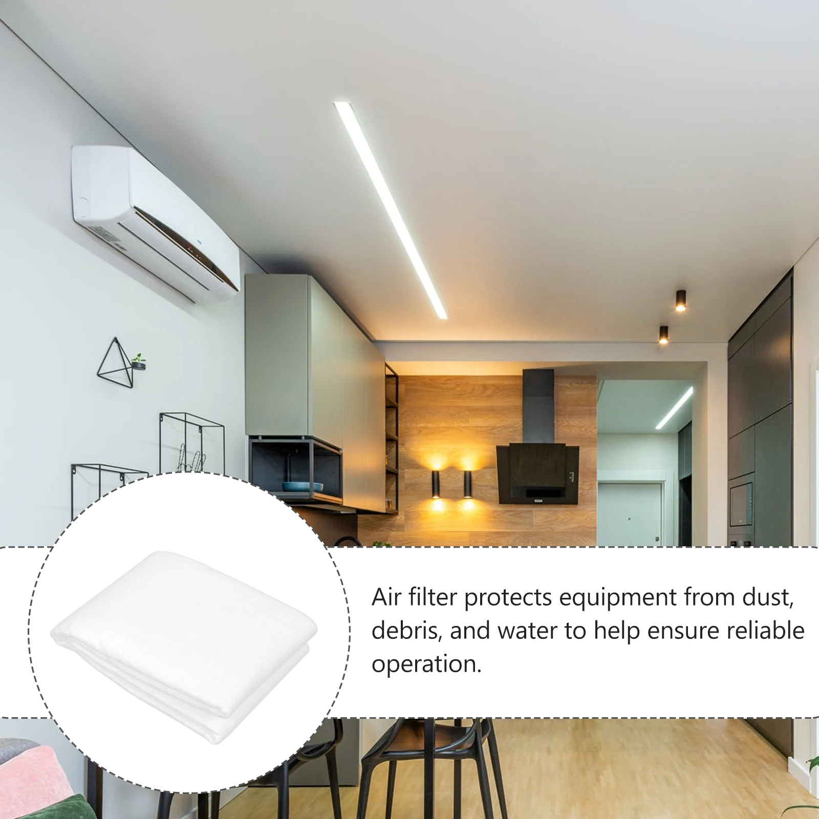

Air Filter for Home Ventilation Opening White Polyester Pipeline Heating Inlet Durable Practical Lightweight Dust Protection
