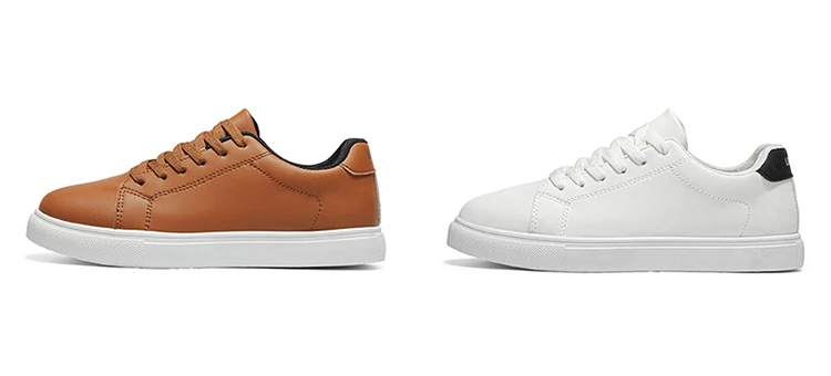 Klassische Herren-Schnürschuhe aus Leder mit Plateau-Sohle, Komfortable Rutschfeste Niedrige Skate-Sneaker für Stadt, Büro und Alltag – Detail 2