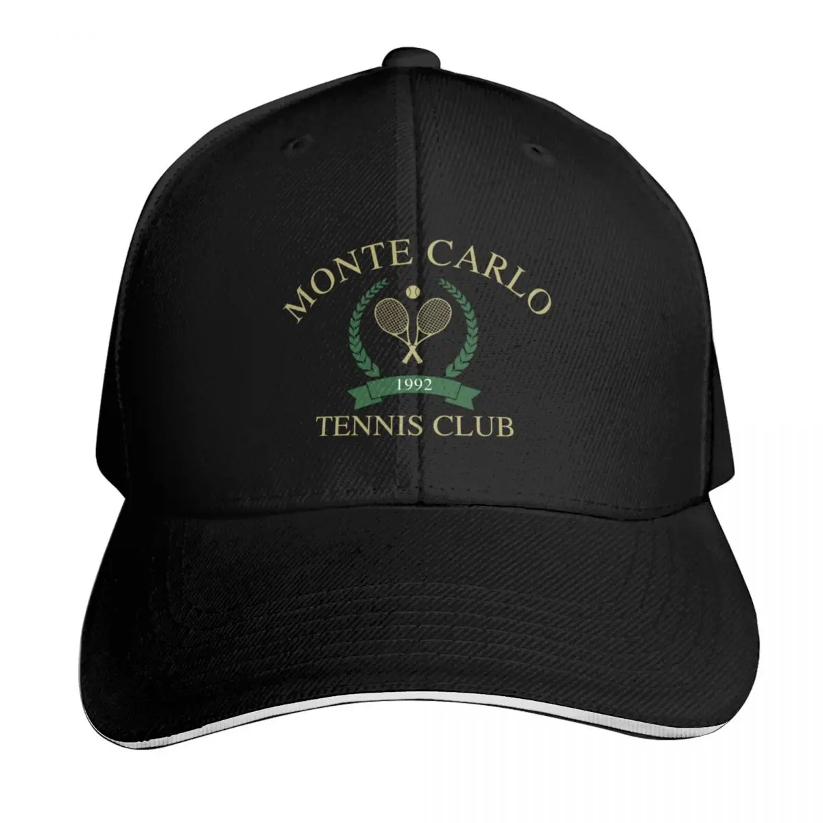 Monte Carlo Tennis CLub Baseball Cap Sun Protection UPF 50+ Breathable Mesh Back Adjustable Buckle Closure