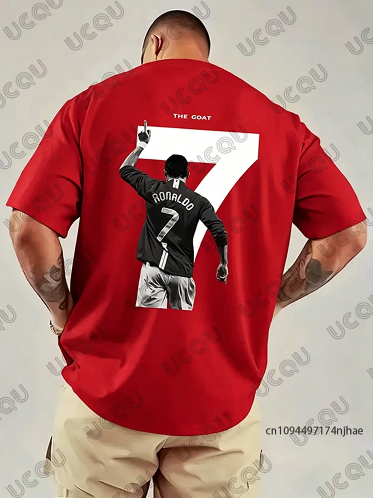 2026 Summer New CR7 Cristiano Ronaldo Graphic Jersey Print Cotton