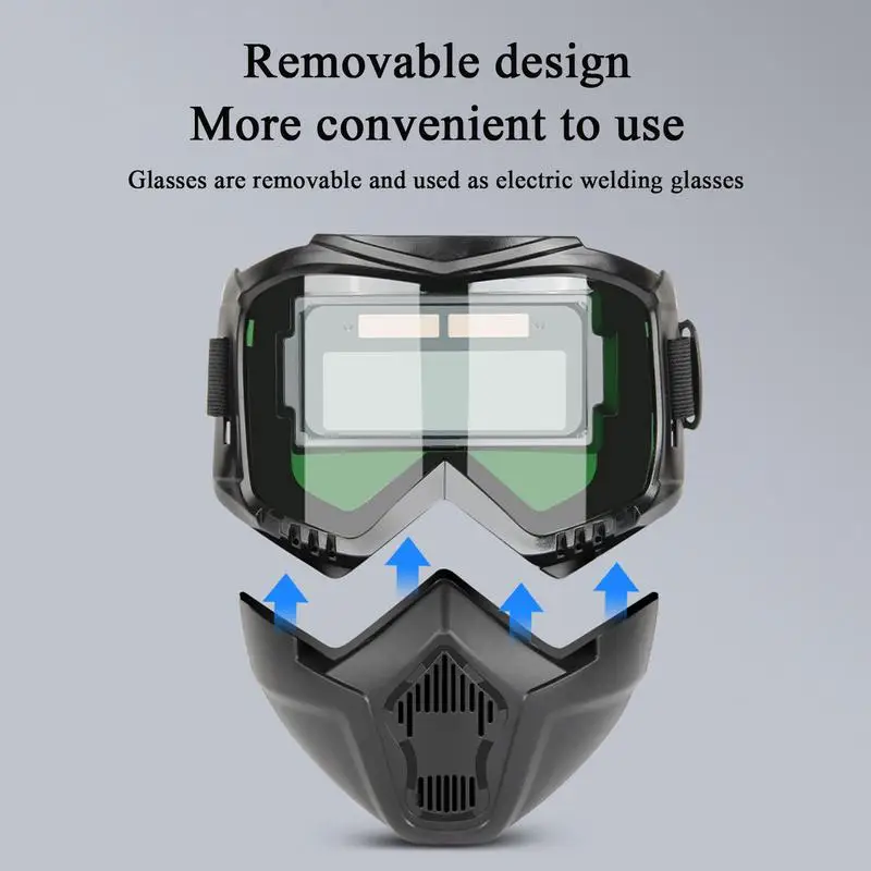 Capô de soldagem com escurecimento automático, protetor de soldagem removível, protetor de solda para processamento de metal de fábrica, capacete de soldador