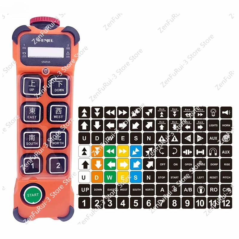 H208 HENJEL double speed Industrial Wireless Radio Crane Remote Control switches Hoist overhead bridge Crane Lift Control