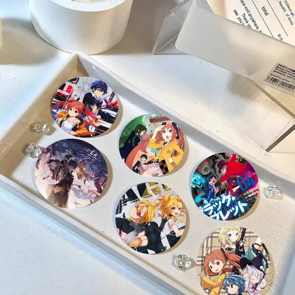 Anime B-Black Bullet Pins Brooch Cartoon Badge For Friend Backpack Clothes Collect Accessories Jewelry Gift