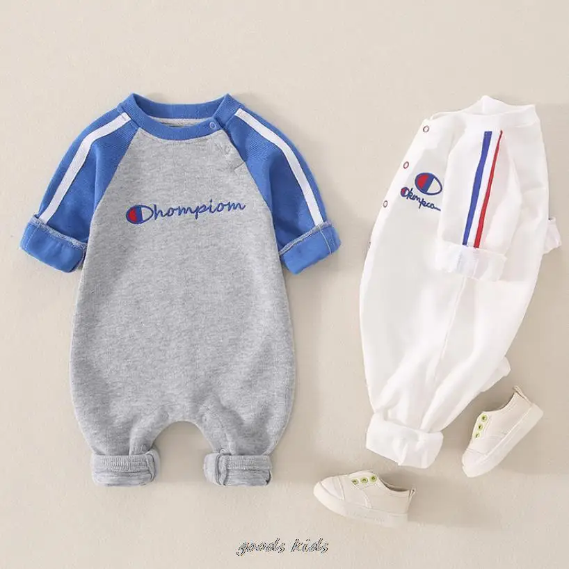 Newborn Baby Boys Girl Romper Letter Embroidery Cotton Long Sleeve Jumpsuit Infant Clothing Pajamas Toddler Baby Clothes Outfits