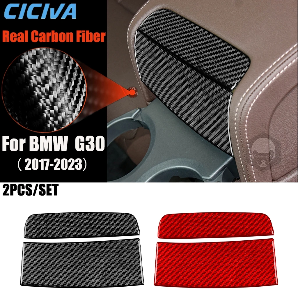 

Автомобильные аксессуары из углеродного волокна, задний подлокотник, декоративная модифицированная внутренняя накладка, наклейка для BMW 5 серии G30 2016-2023
