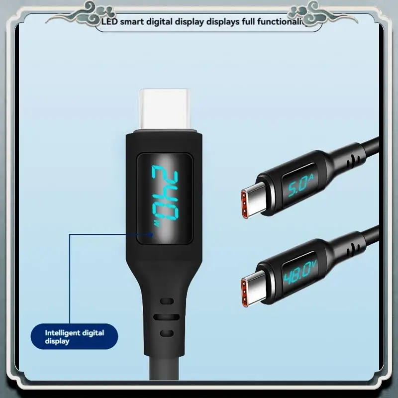 

Премиум-кабель USB4 40 Гбит/с PD240W USB C к USB C Кабель для передачи данных USB-C к Type-C Кабель для передачи данных с цифровым дисплеем