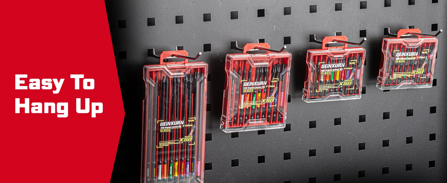 Geinxurn 10-teiliges UTLTRA TORQUE Schraubendreher-Bit-Set mit Mechanikbox, 6" magnetische S2-Stahl-Bits mit farbcodierter Basis – Detail 10