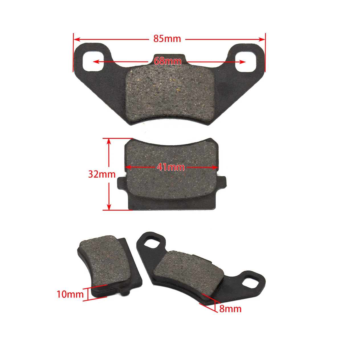 Disc Caliper Brake Pads Shoes For 50cc 70cc 90cc 110cc125cc 150cc 200cc 250cc ATV Quad Four Wheeler Dirt Pit Bike