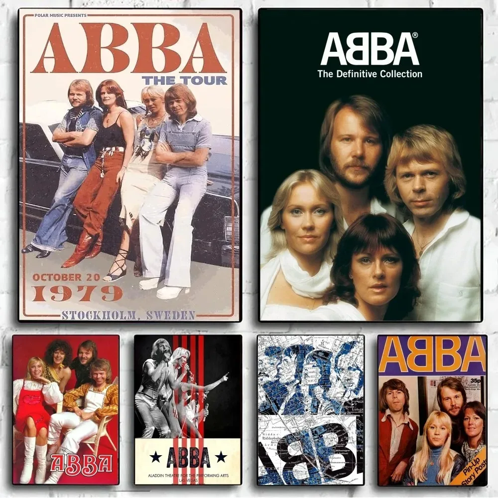 Classic Abba Band Poster No Framed Poster Kraft Club Bar Paper Vintage Poster Wall Art Painting Bedroom Study Stickers