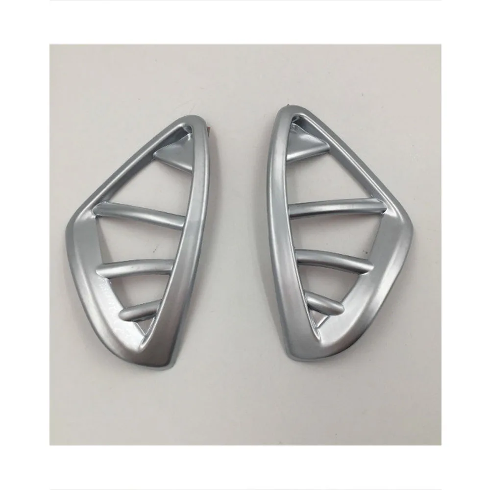 Car Styling Cover Garnish Detector Trim ABS Chrome Front Air Condition Outlet Vent 2PCs For Renault Captur 2015 2016 2017 2018