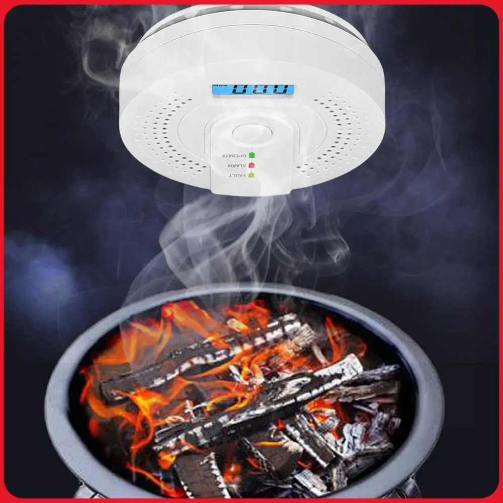 Digital Carbon Monoxide Detector Sound Warning Battery Powered Warning Alarm Sensor CO Gas Monitor Alarm Detector Home Use