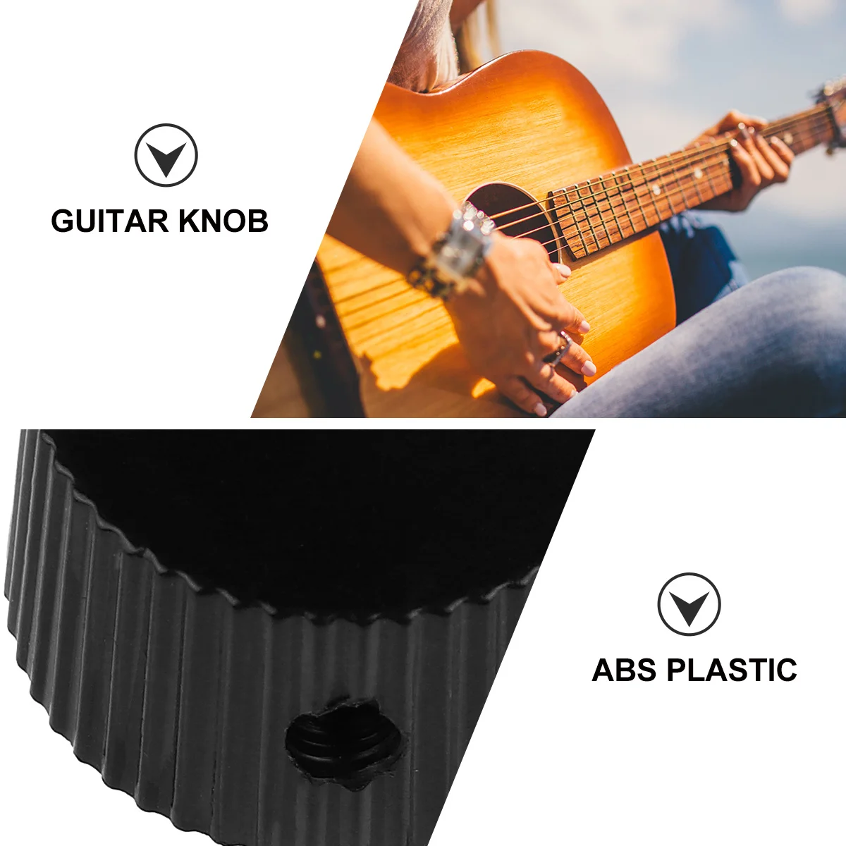 

6Pcs Guitar Knob Professional Plastic Control Knob for Electric Guitar Bass Amplifier Tone Volume Adjustment Reliable