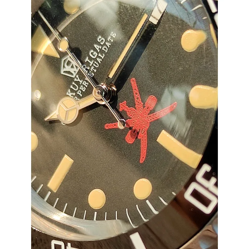 Montre mécanique rétro de plongée pour hommes, double couteau Oman du moyen-orient pour Miyoda 821, miroir à bulles lumineuses, modèle pour hommes