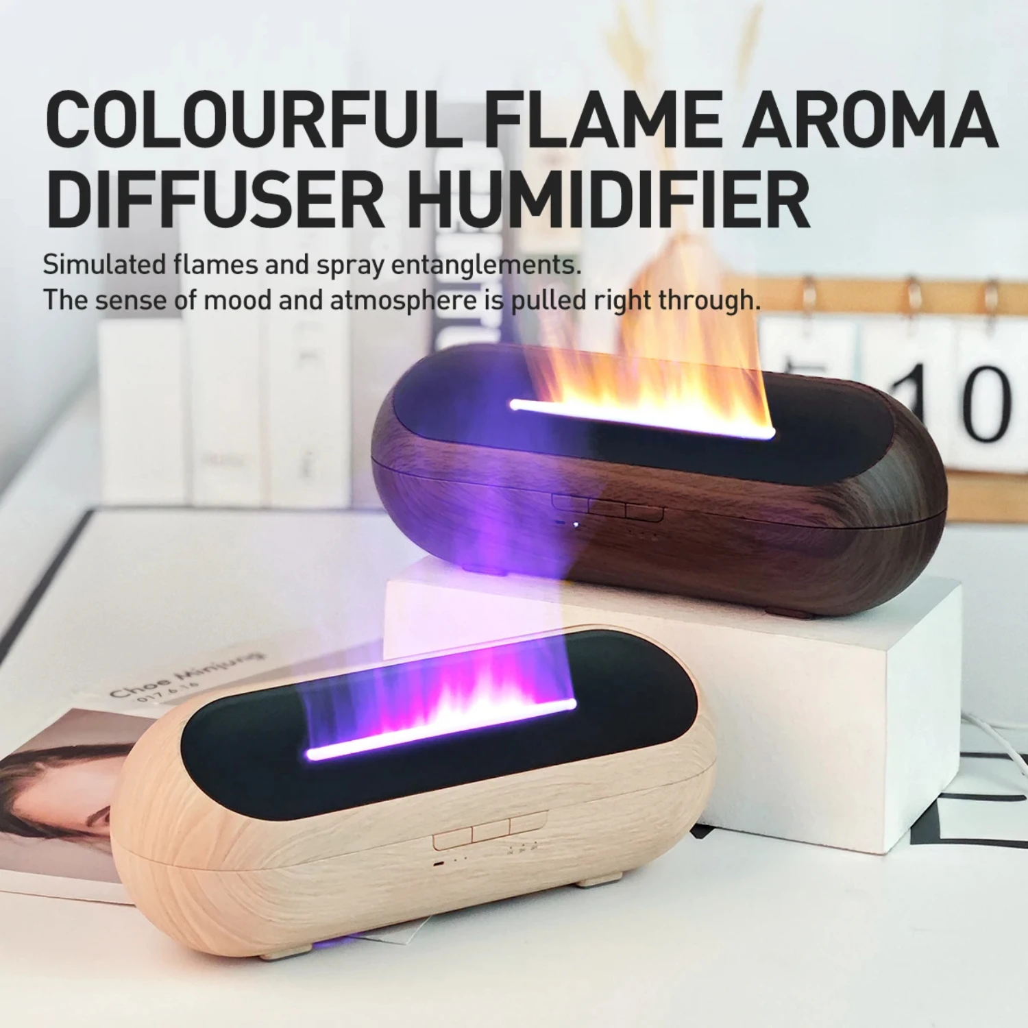 

Air Humidifiers For Essential Oils Diffusers For Bedroom Purifier Tabletop USB Aromatherapy Machine Remote Control