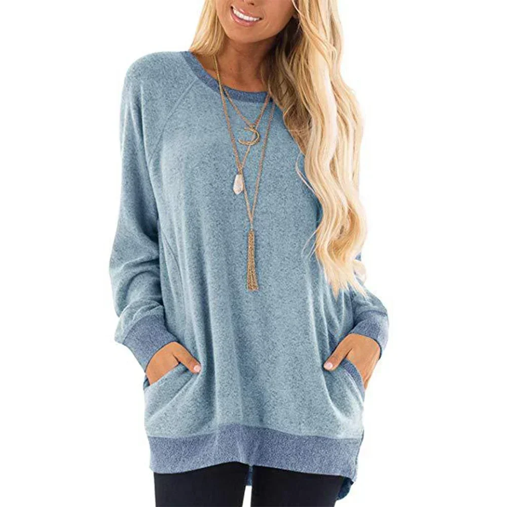 Women Long Sleeve  Lightweight Sweat Shirt Tops