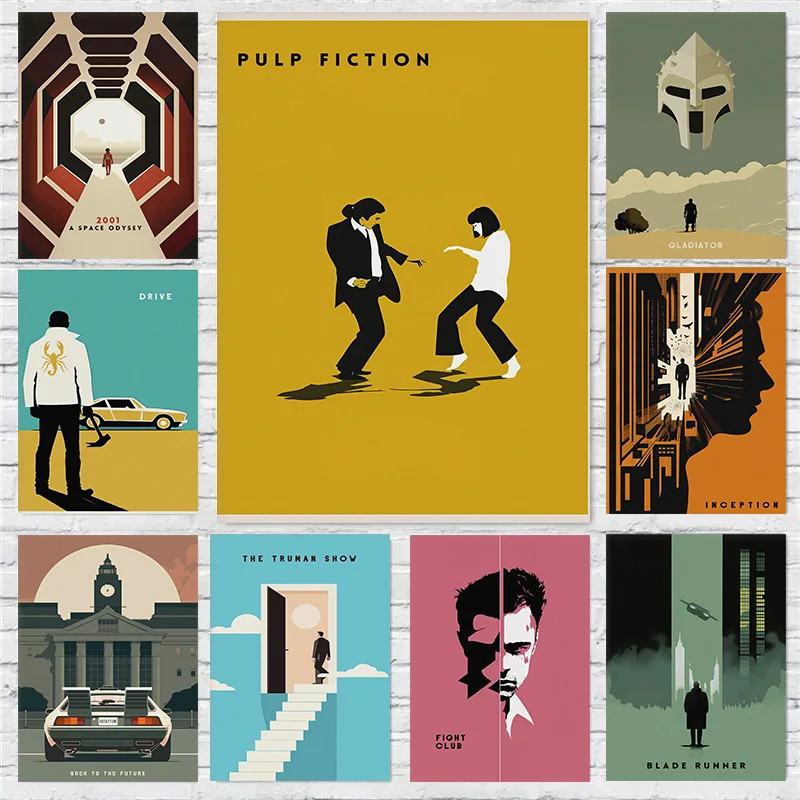 Классический фильм межзвездная целлюлозная фантастика Назад в будущее минималистичный плакат Настенные картины на холсте картина для комнаты домашний декор