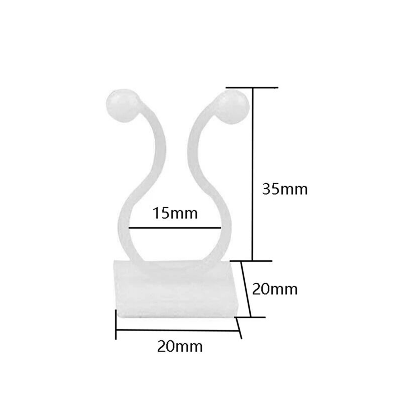 ABHU 50PCS Invisible Wall Vines Fixture , Plant Climbing Wall Fixture Clips, For Home Garden Wall Sticky Hook Middle