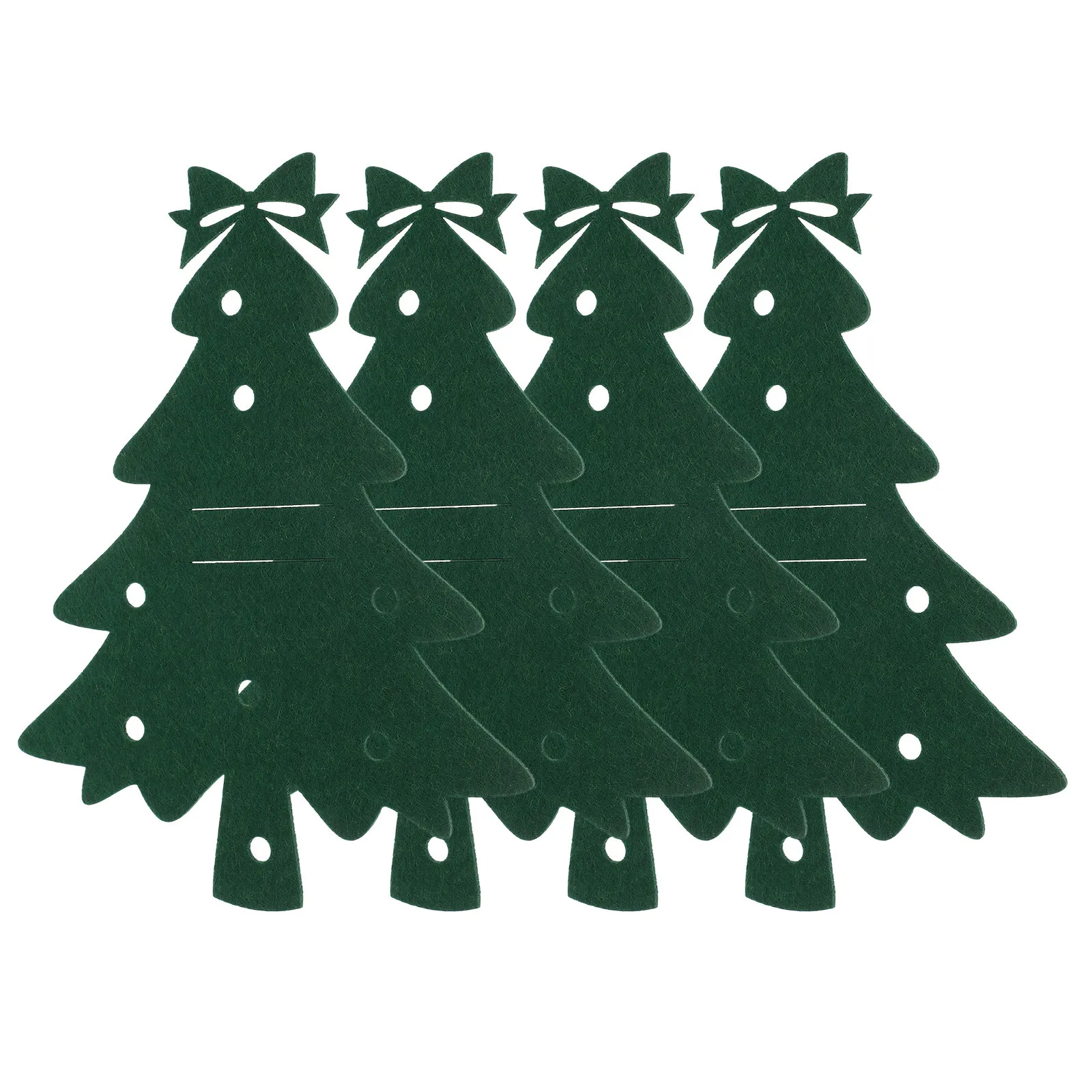 

4 Pcs Knife and Fork Bag Set Christmas Holder Bracket Holders Silverware Party Supplies Cloth Dinner Table Decorations