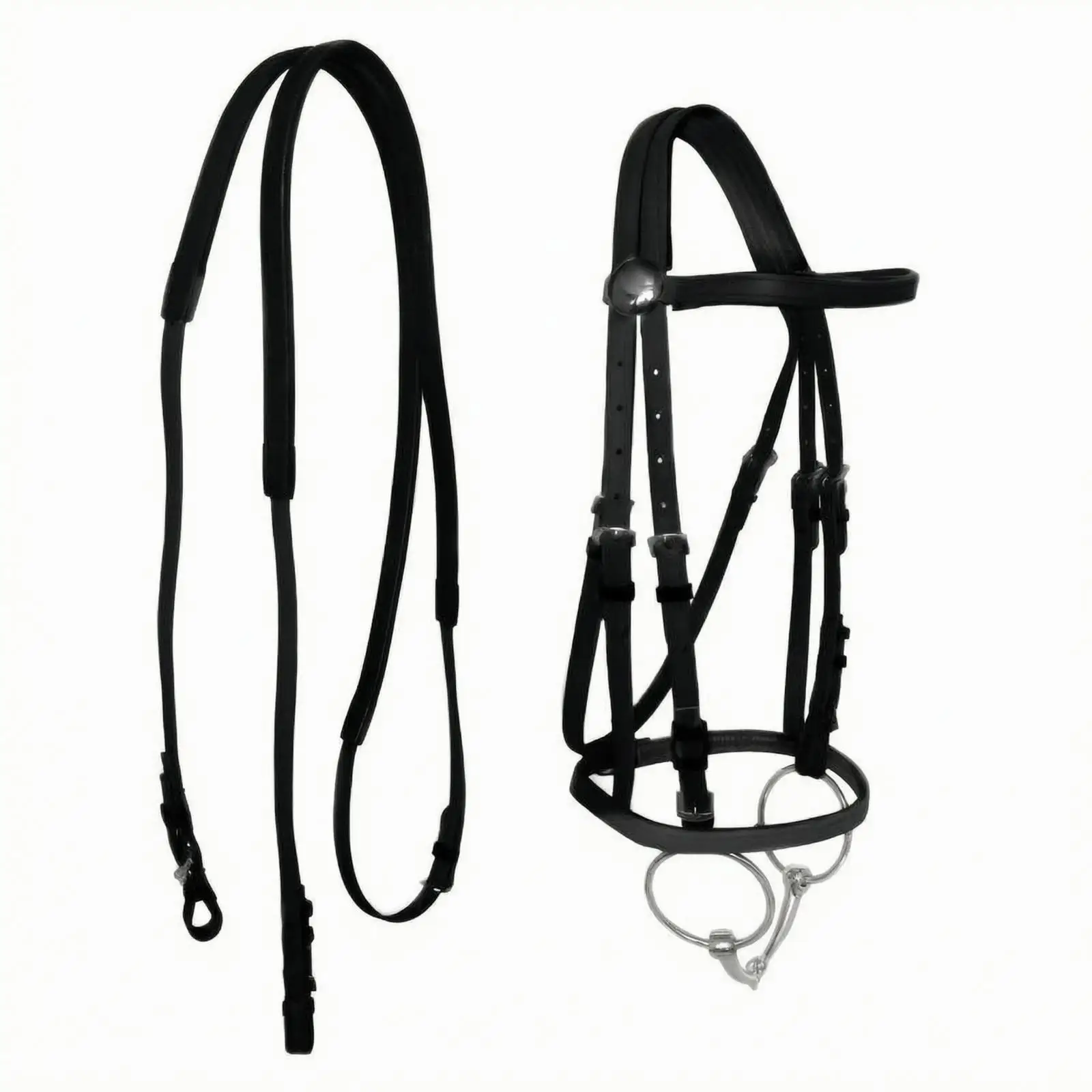 Complete Horse Bridle Set with Reins and Bit for Everyday Riding Horse Tack Supplies