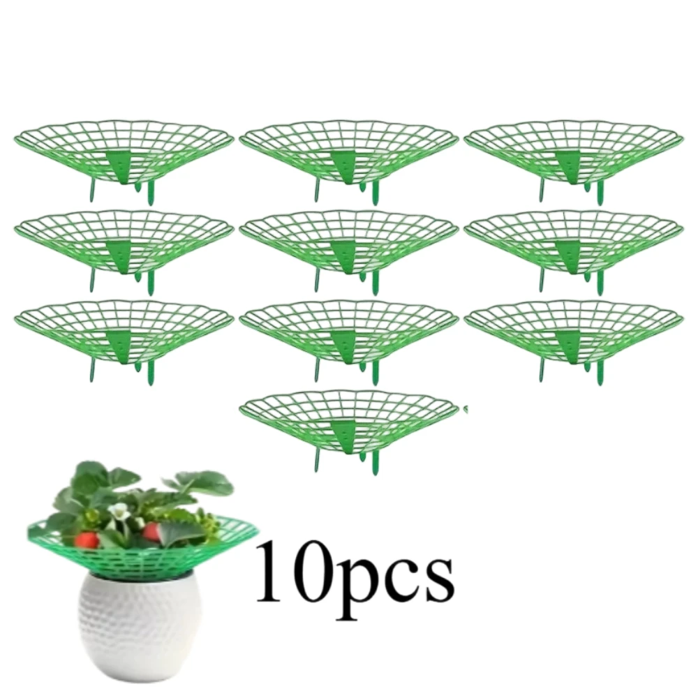 10/20pcs Green Strawberry Planting Racks, Watermelon Support Frames, 3-Legged Plant Protector, Easy Assembly Plant Accessories