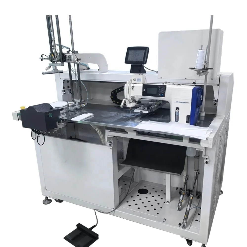 Industrial Automatic Shirt Pocket Attaching Sewing Machine for Garment Manufacturing Back Mouth And Pocket Setter Feature