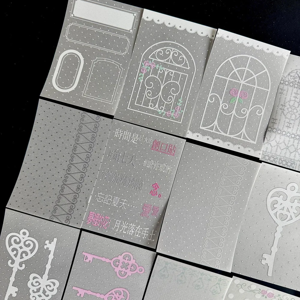 Ins Simple Style Wrought Iron Polka Dot Word Element Pattern Stickers