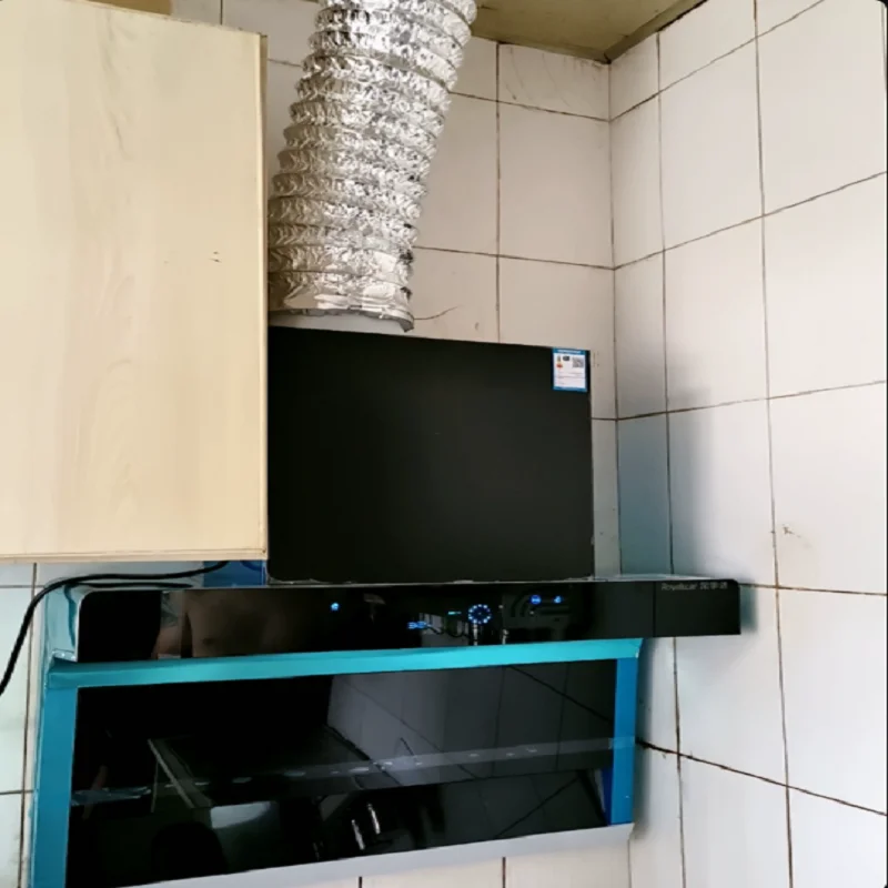 220V HP Goodwife Range Hood 7 Shape Kitchen Strong Suction Top Side Dual Ventilation DC