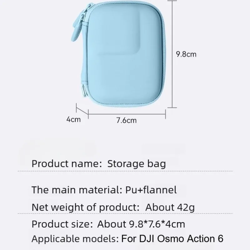 For DJI Osmo Action6 5Pro 4 3 Mini Storage Case Body Bag Soft Plush Lining Thumb Camera Portable Bag Travel Carrying Box
