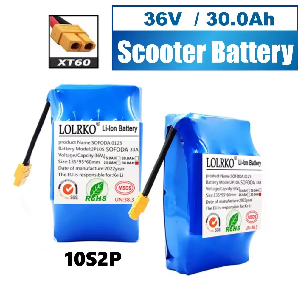 Hot Sale upgrade 36V 12800mAh 10s2p Lithium Rechargeable Battery,True for Electric Self-balancing Scooter HoverBoard Unicycle