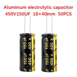 50pcs  450V 150UF capacitor 18×40mm Aluminum electrolytic capacitor,For power TV monitors