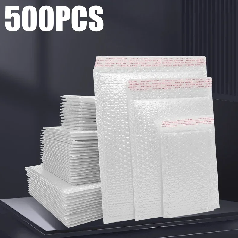 500 PCS White Foam Envelope Bags Self Seal Mailers Padded Shipping Envelopes With Bubble Mailing Bag Shipping Packages Bag