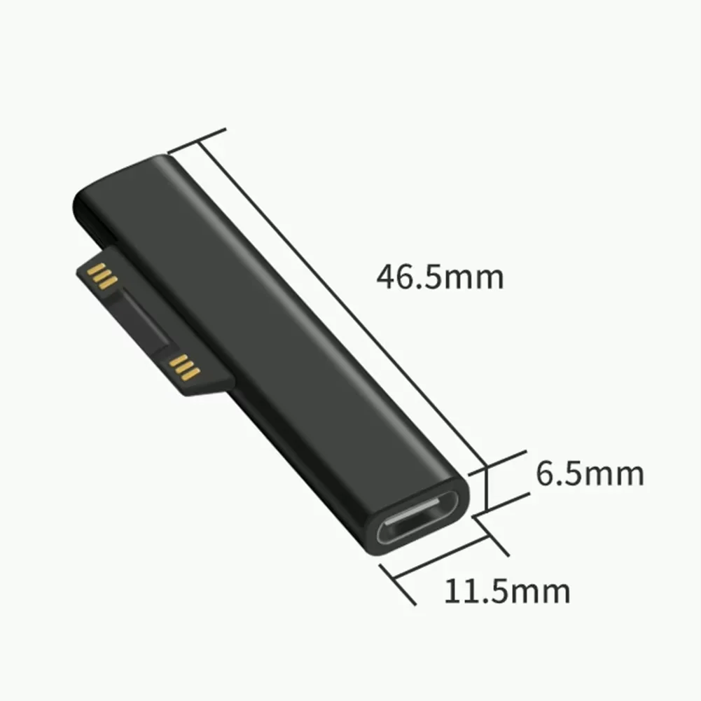 Catu Daya USB C Pengisi Daya Cepat PD 65W untuk Microsoft Surface Pro X 8 7 6 5 4 3 Pengisi Daya Konverter Go Book untuk Microsoft Surface