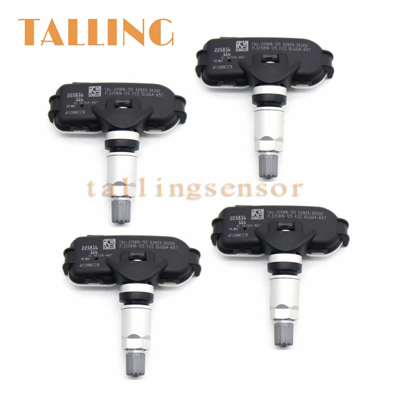 

4PCS 52933-3X200 Tire Pressure Sensor TPMS Monitor System For Kia Forte Rio 2012-2017 Hyundai Elantra 11-13 1.6 1.8 529333X200