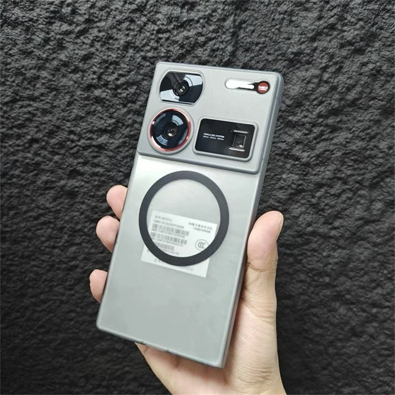 Capa para zte nubia z70s ultra z70 z60 z50 s pro 5g magnético fosco transparente silicone macio capa traseira do telefone proteção escudo