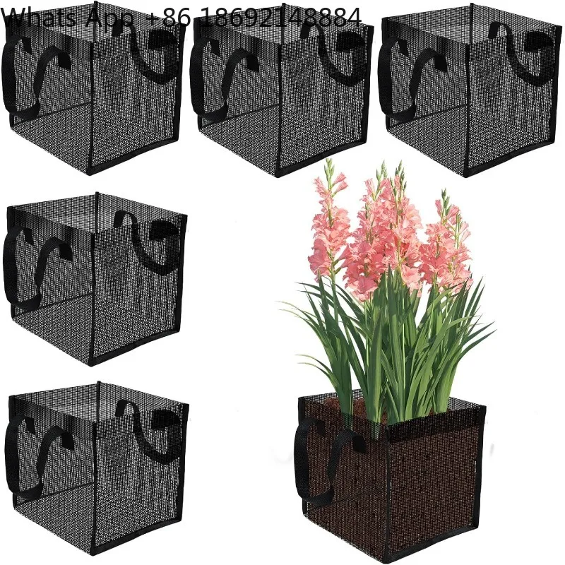 Thickened plastic mesh pond aquatic plants small square hole round hole mesh pocket seedling cultivation pocket