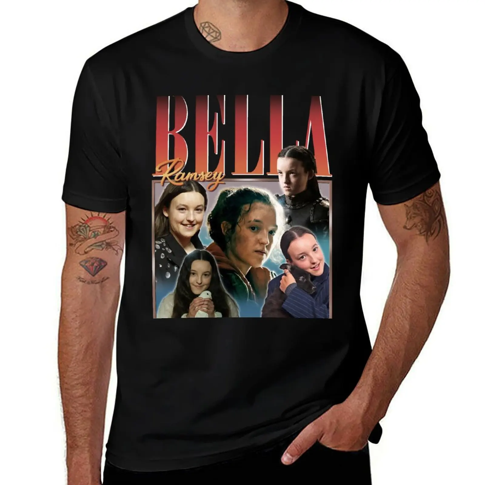 

Bella Ramsey Retro 90s T-Shirt valentines boutique clothes shirts graphic tees Blouse luxury designer T-shirt men
