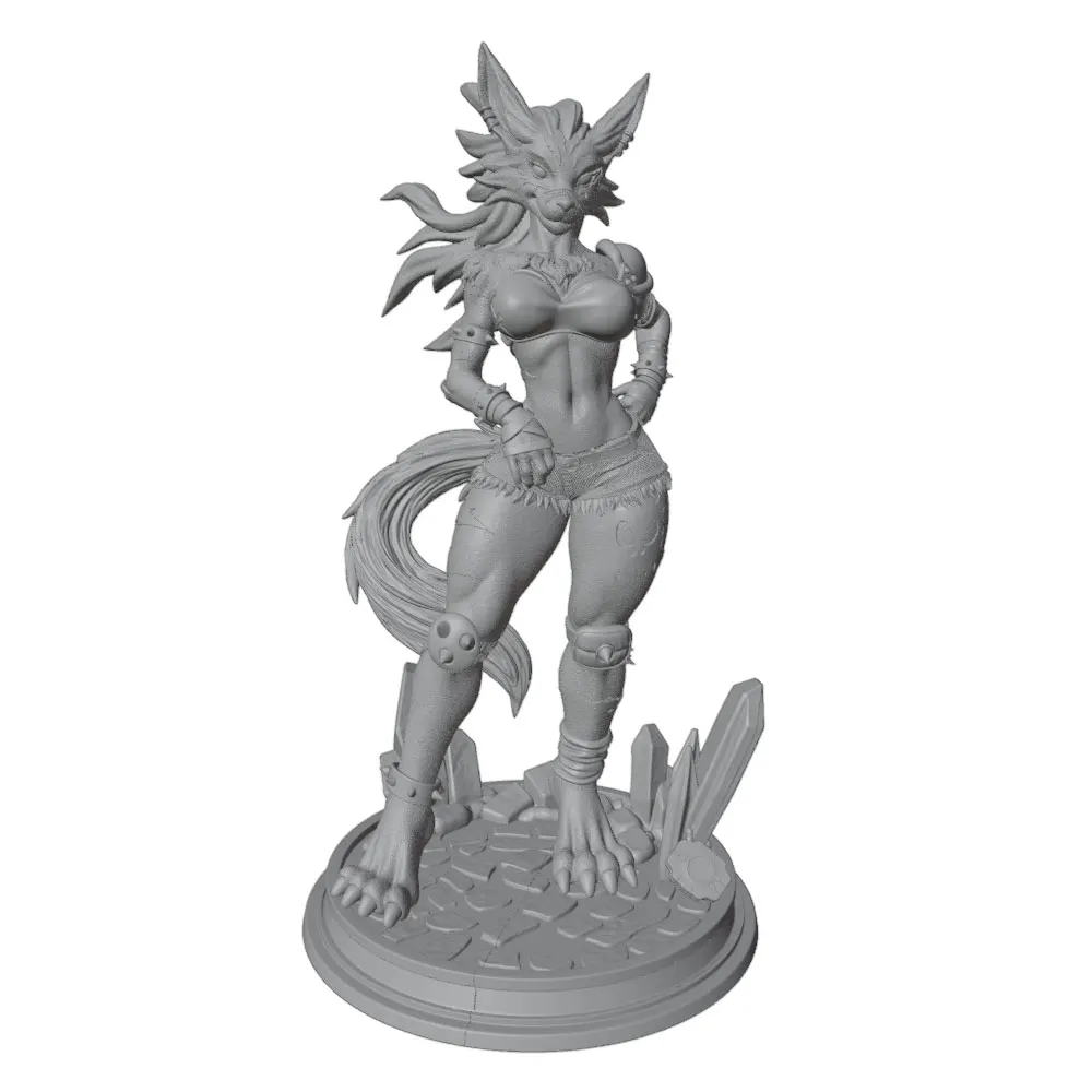 Figura anime impresa en 3D decoración habitación sin montar ni pintar
