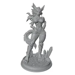 Figura anime impresa en 3D decoración habitación sin montar ni pintar