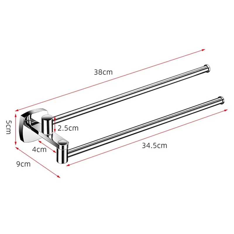 Barra de toalla móvil minimalista para baño, toallero de lujo ligero, instalación perforada montada en la pared, accesorios de baño