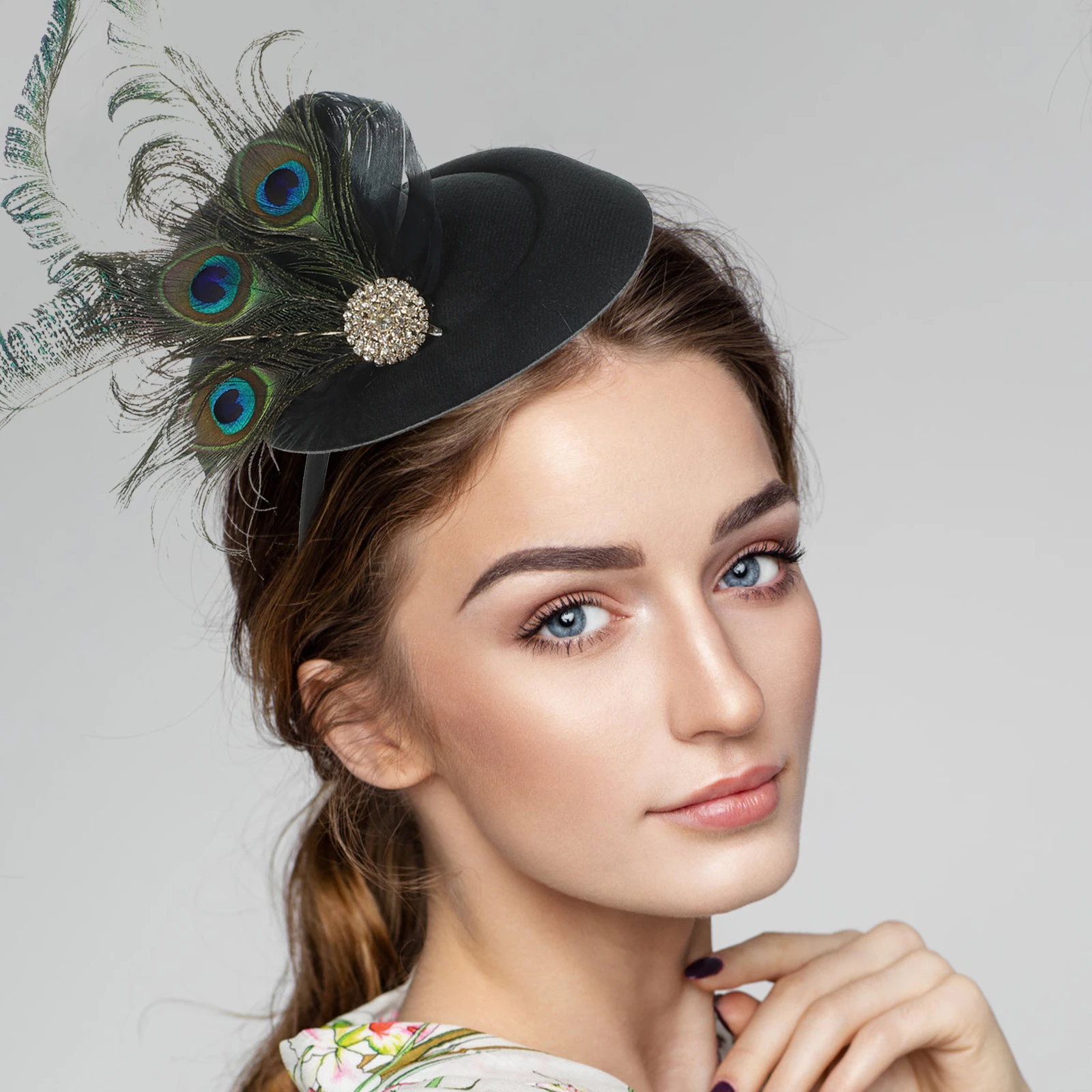 

Headdress Fascinator Hat Headband Fascinators for Women Wedding Tea Metal Hair