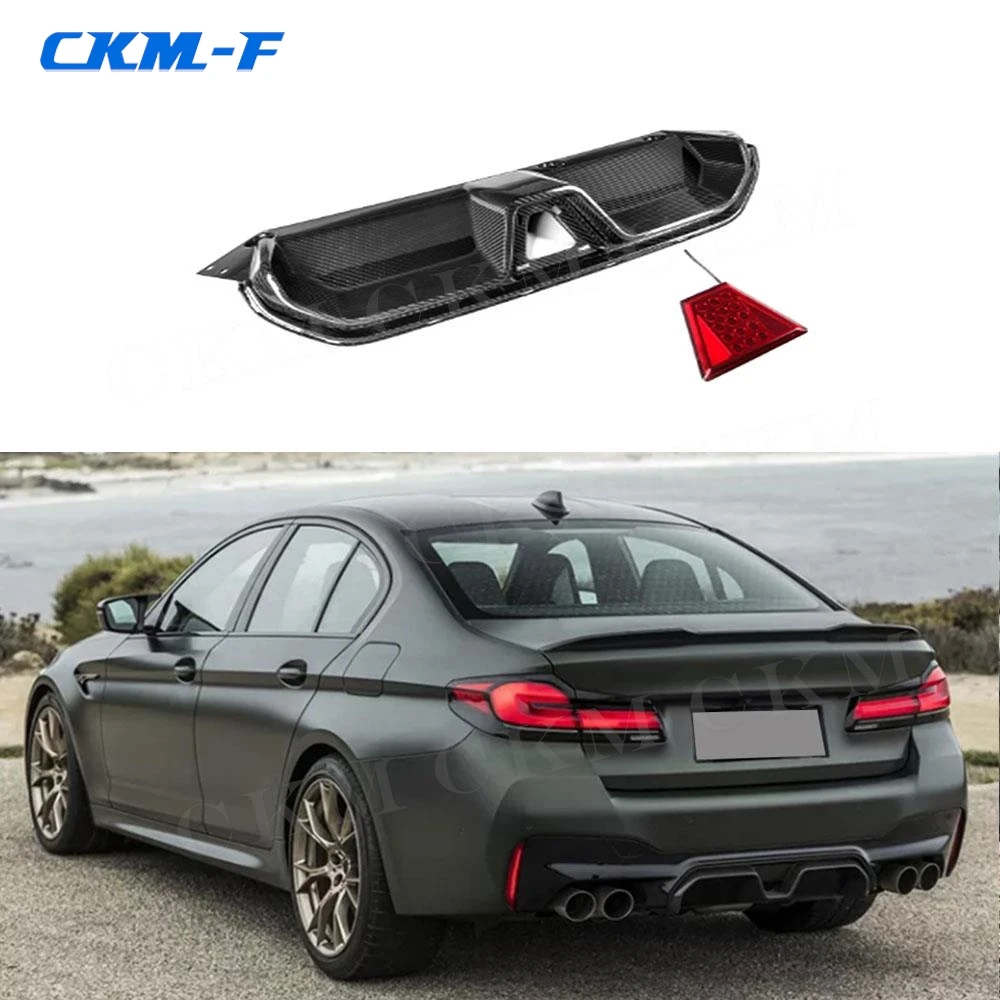 

Dry Carbon Fiber Rear Diffuser Bumper Lip for BMW 5 Series F90 M5 Competition 2020+ Rear Bumper Guard Car Accessories