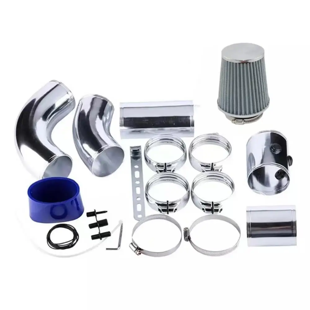 Filter 76MM universal cold air filter intake pipe combination performance induction car intake pipe hose modification kit