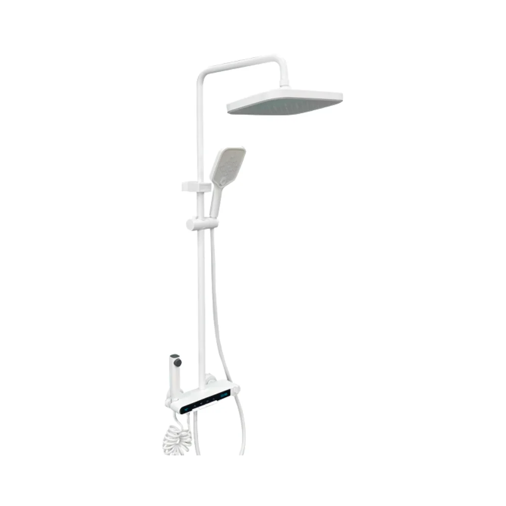 Modern Multi-Function Brass Hand Shower Faucet for Bathroom Soft Piano Keys with Rain Massage Spray Patterns Ceramic Valve Core