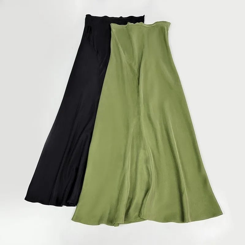 Withered Spanish Velvet Tactile Heavy-duty Sand Washed Copper Ammonia Silk Half Skirt Fishtail Skirt Long Skirt