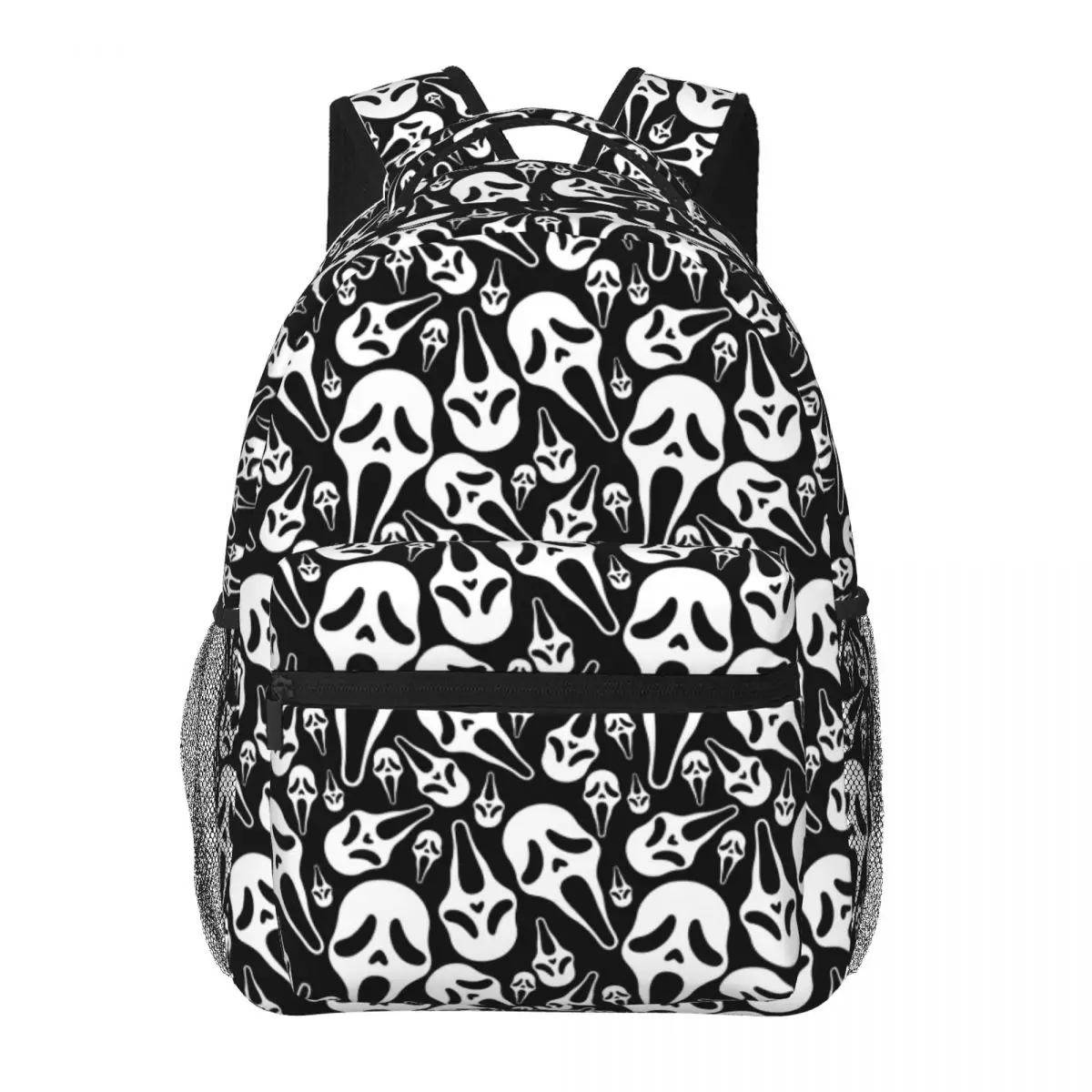 

Scream Fanart Pattern Backpack Student Schoolbag for Men Women Laptop Canvas Bags 16in