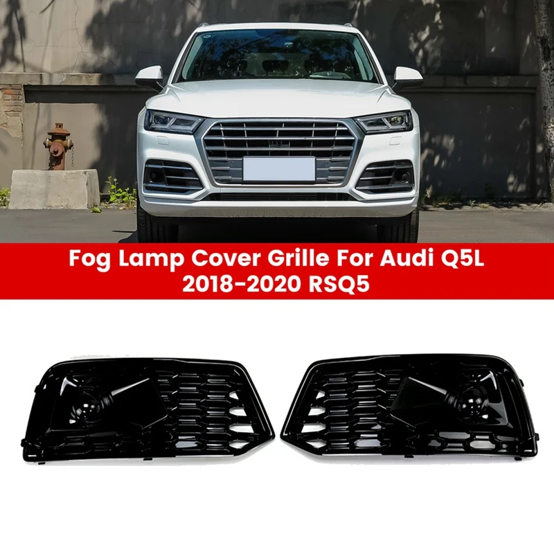 

For Q5L 2018 2019 2020 Car Front Fog Light Lamp Cover Trim RSQ5 Style Grille